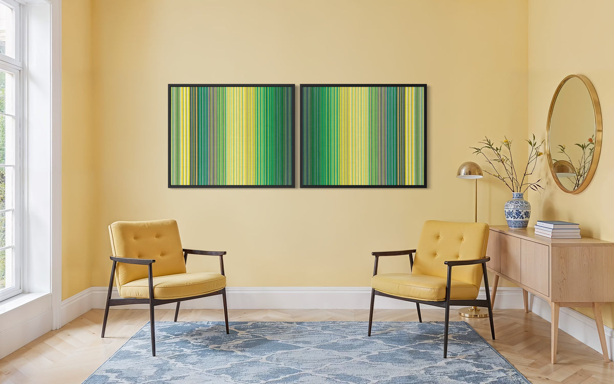Botanical Signal in a Stone Garden (Diptych)