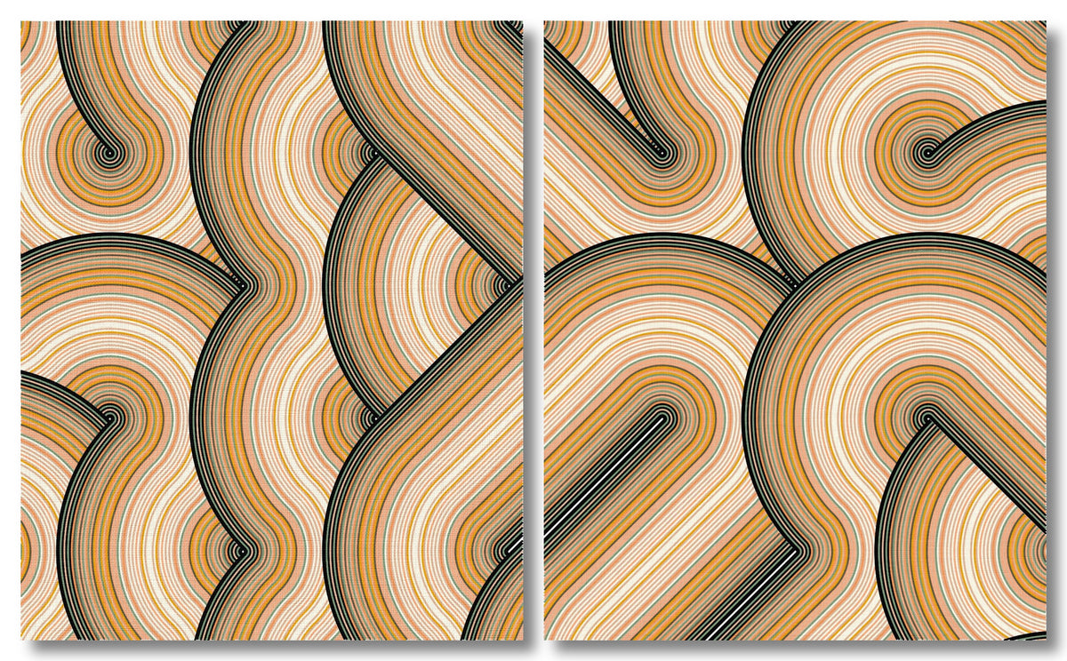 Warm Earthy Minimalism (Diptych)