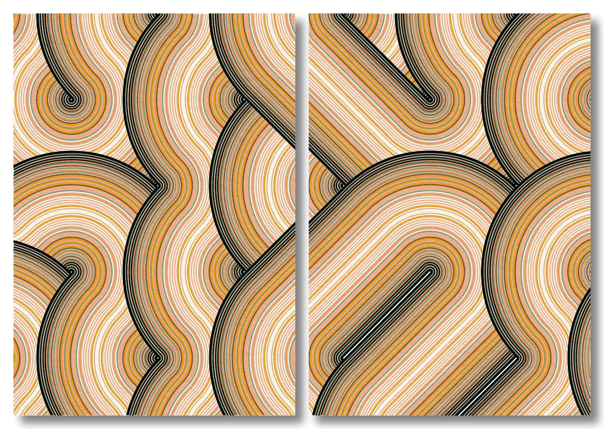 Warm Earthy Minimalism (Diptych)