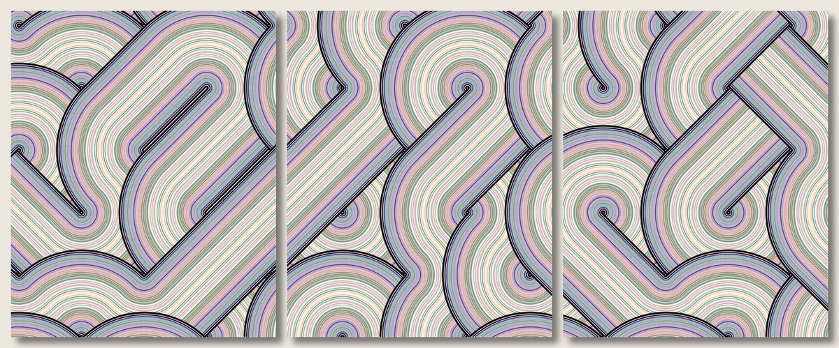 Dusty Pastel Revival (Triptych)