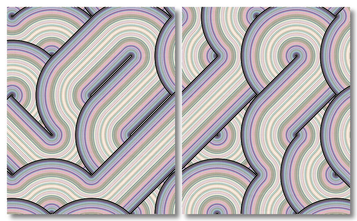 Dusty Pastel Revival (Diptych)