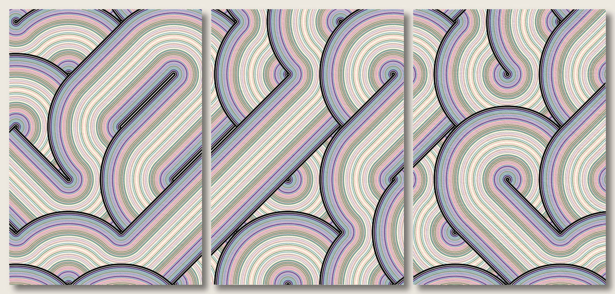 Dusty Pastel Revival (Triptych)